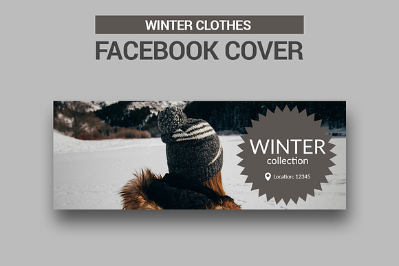 6 Winter Clothes Facebook Covers in Facebook Templates - product preview 3