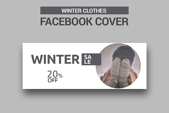 6 Winter Clothes Facebook Covers in Facebook Templates - product preview 4