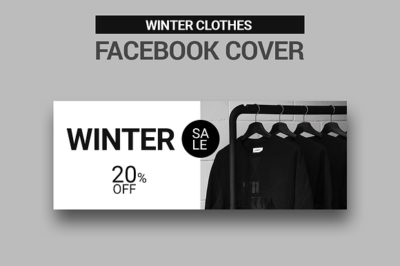 6 Winter Clothes Facebook Covers in Facebook Templates - product preview 5