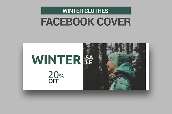 6 Winter Clothes Facebook Covers in Facebook Templates - product preview 6