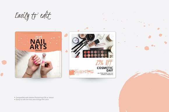 BEAUTY PEACH | Instagram Templates in Instagram Templates - product preview 2