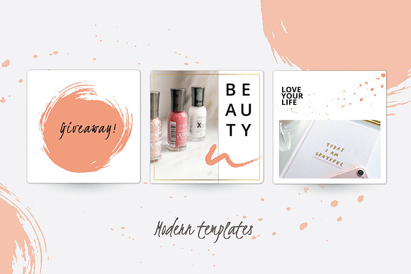 BEAUTY PEACH | Instagram Templates in Instagram Templates - product preview 3