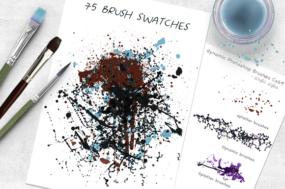 75 Jackson Pollock Photoshop Brushes in Photoshop Brushes - product preview 1