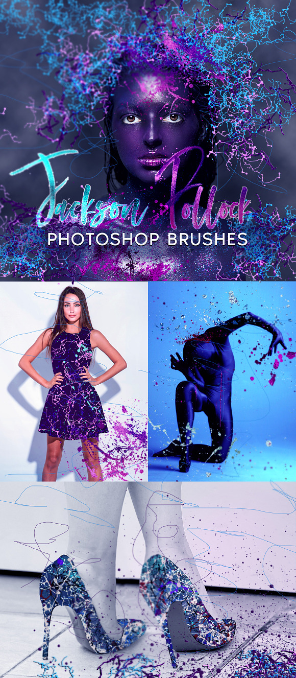 75 Jackson Pollock Photoshop Brushes in Photoshop Brushes - product preview 5
