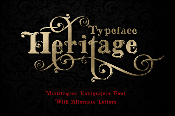 Heritage calligraphic typeface