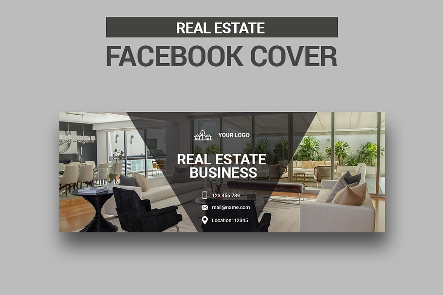 Real Estate Facebook Cover in Facebook Templates - product preview 8