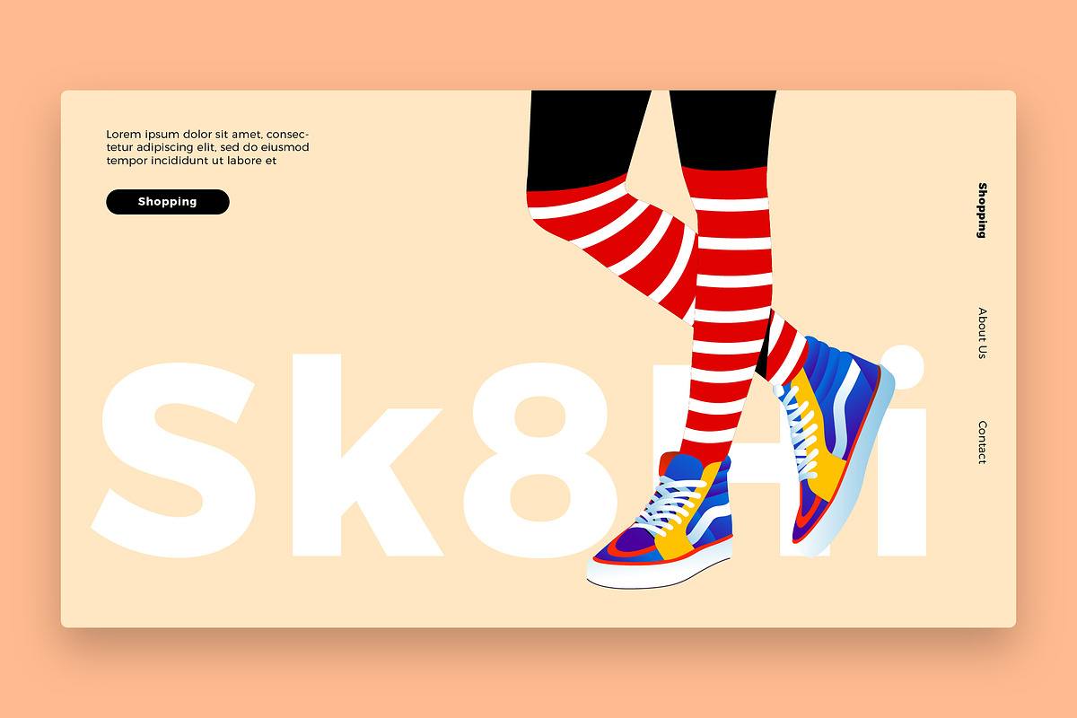 vans girl sk- Banner & Landing Page in Web Elements - product preview 8