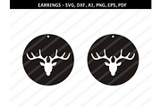 Reindeer earring svg,cricut,deer svg