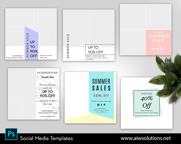 Minimal Social Media Templates-id01 in Social Media Templates - product preview 1