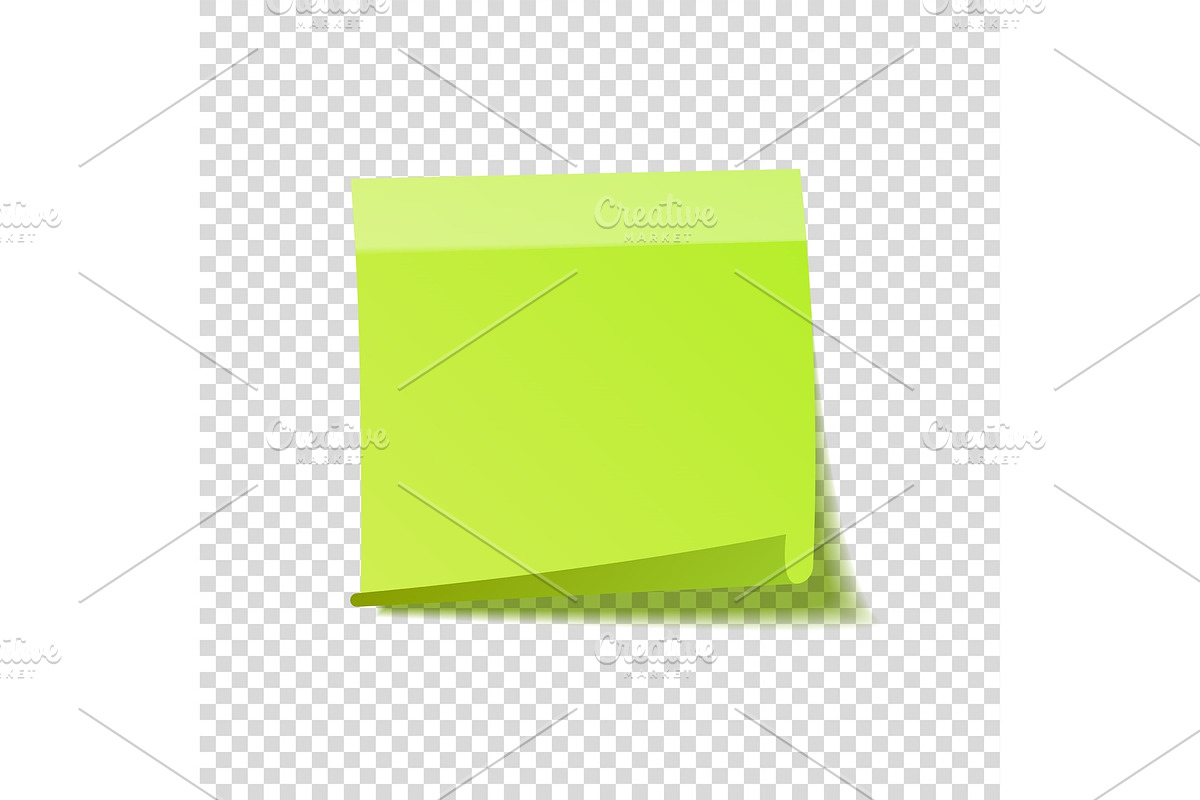Sticky note with shadow isolated on in Objects - product preview 8