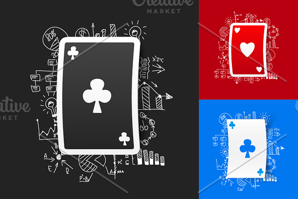 9 PLAYING CARD STICKERS