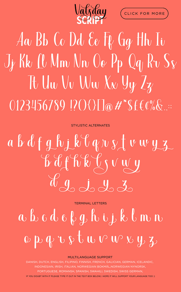 Valsday - Script and Sans Serif in Display Fonts - product preview 18