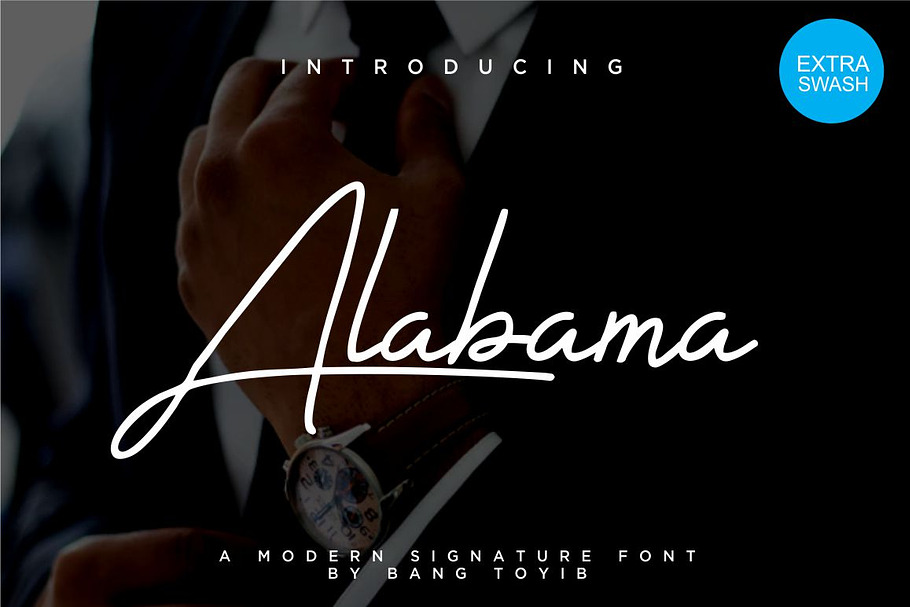 Alabama - 3 Signature Font Style
