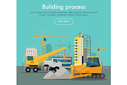 Building Process Web Banner Concept