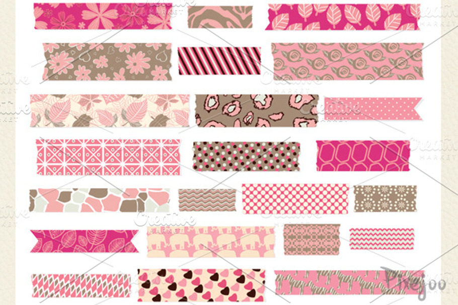 Washi Tape Clipart in Vector and PNG in Objects - product preview 8