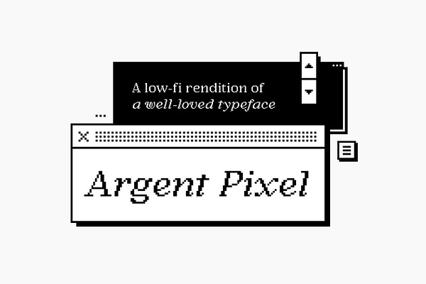 Argent Pixel CF bitmap serif font