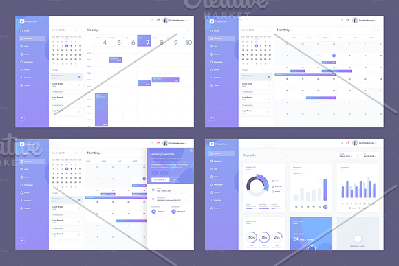 Productivo Web Dashboard in UI Kits and Libraries - product preview 1