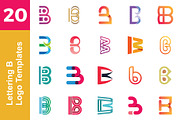 20 Logo Lettering B Template Bundle