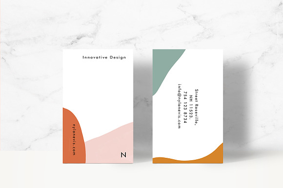 Isla Business Card Template in Business Card Templates - product preview 1