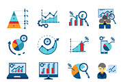 Data analysis techniques icons