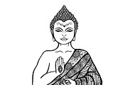 Decorative Buddha sketch