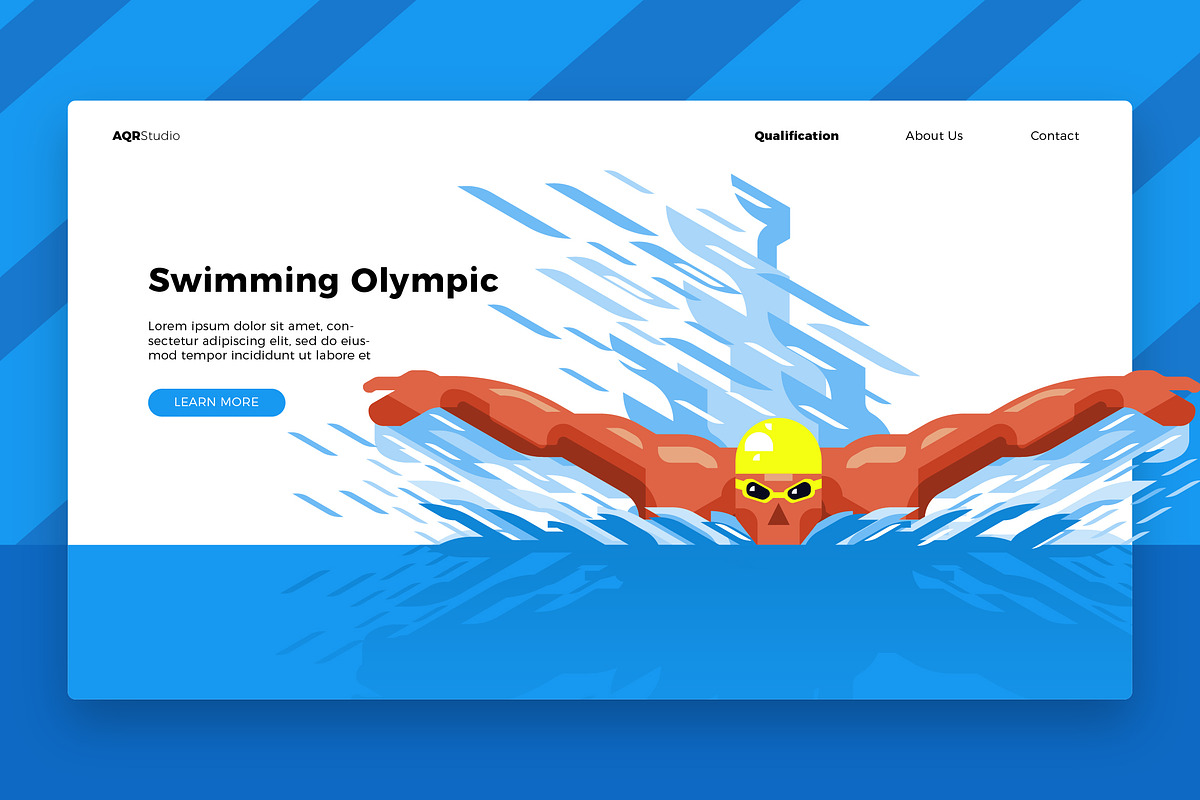 Swimming - Banner & Landing Page in Web Elements - product preview 8