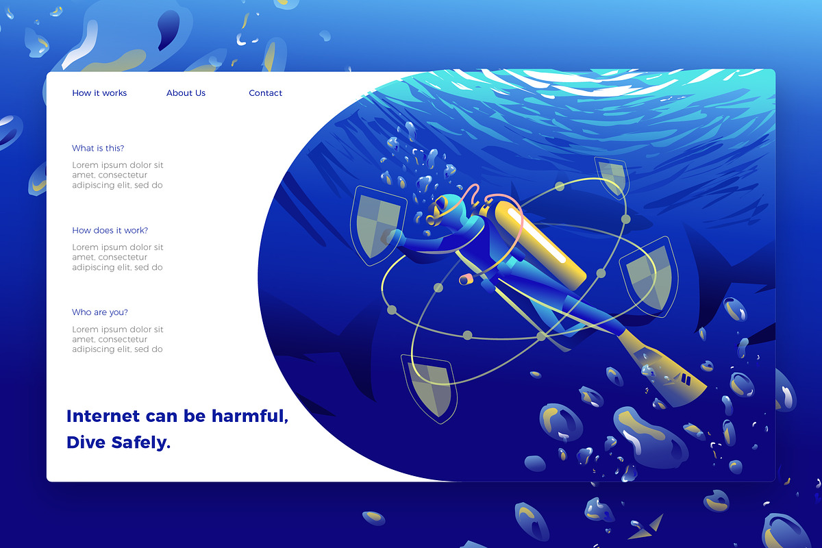 Dive Safely - Banner & Landing Page in Web Elements - product preview 8