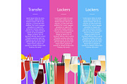 Transfer and Lockers Poster Vector