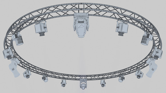 Circle Square Truss 700cm-StageLight in Templates - product preview 1