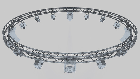 Circle Square Truss 700cm-StageLight in Templates - product preview 6