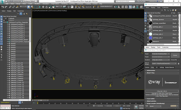 Circle Square Truss 700cm-StageLight in Templates - product preview 16