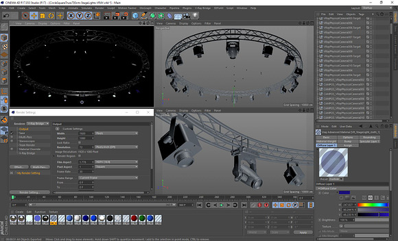 Circle Square Truss 700cm-StageLight in Templates - product preview 18