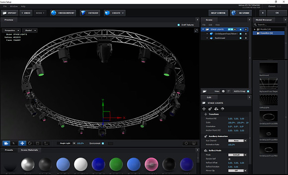 Circle Square Truss 700cm-StageLight in Templates - product preview 20