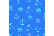 Seamless Pattern with Law Symbols on