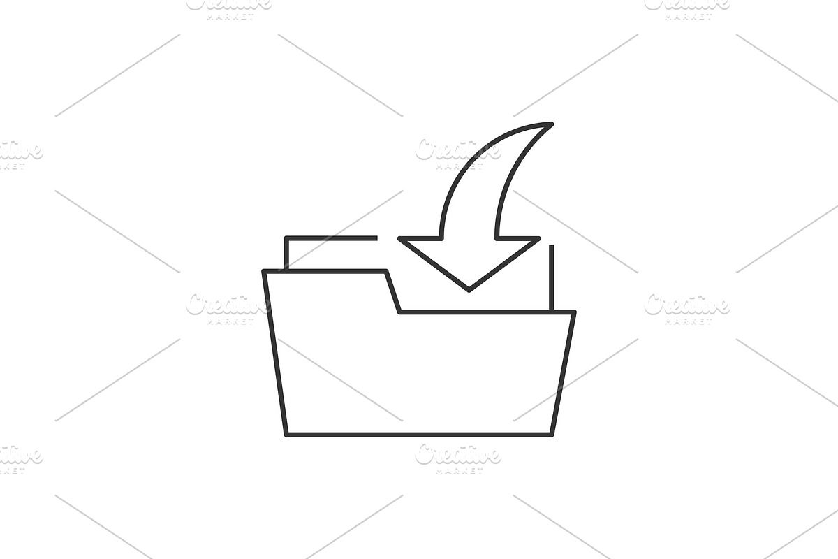 Download folder outline icon in Icons - product preview 8