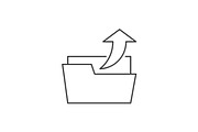 Upload folder outline icon