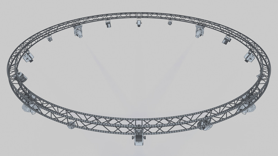 Circle Square Truss1000cm-StageLight in Electronics - product preview 3