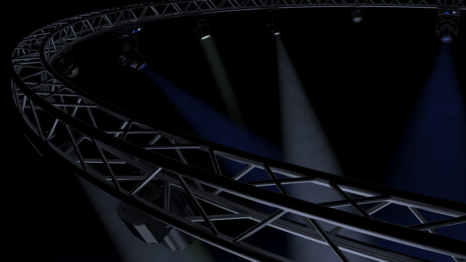 Circle Square Truss1000cm-StageLight in Electronics - product preview 10