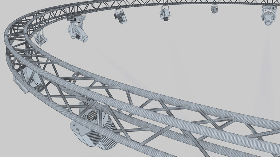 Circle Square Truss1000cm-StageLight in Electronics - product preview 11