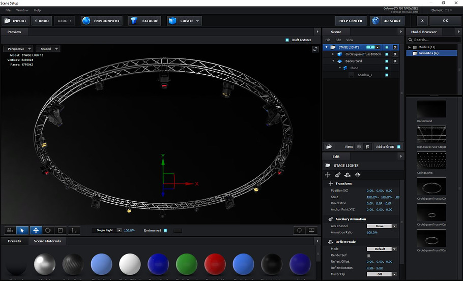 Circle Square Truss1000cm-StageLight in Electronics - product preview 18