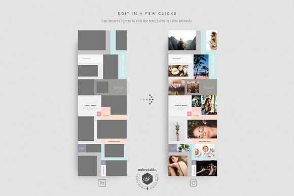 Instagram Post Layouts Bundle in Instagram Templates - product preview 2