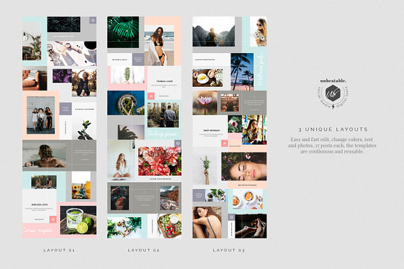 Instagram Post Layouts Bundle in Instagram Templates - product preview 4