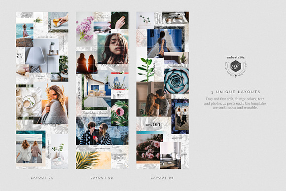 Instagram Post Layouts Bundle in Instagram Templates - product preview 12