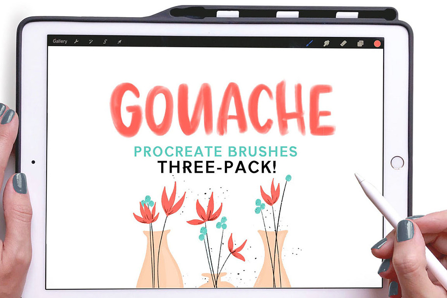 Gouache Procreate Brushes 3-Pack in Photoshop Brushes - product preview 8