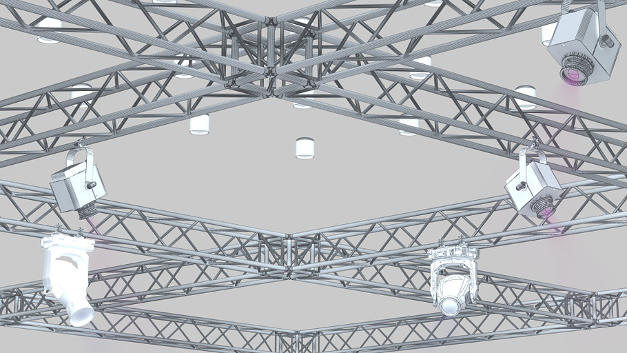 Big Square Truss-Stage Lights in Architecture - product preview 12
