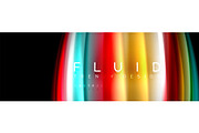 Abstract liquid colorful banner