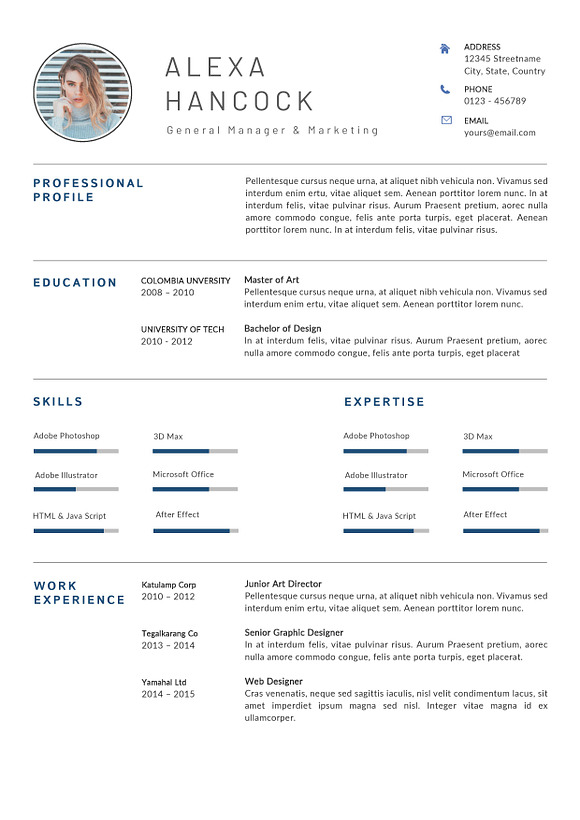 Creative CV Template 4 Pages in Resume Templates - product preview 3
