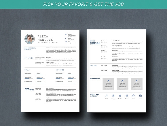 Creative CV Template 4 Pages in Resume Templates - product preview 4