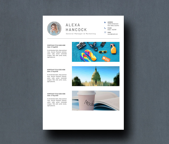 Creative CV Template 4 Pages in Resume Templates - product preview 6