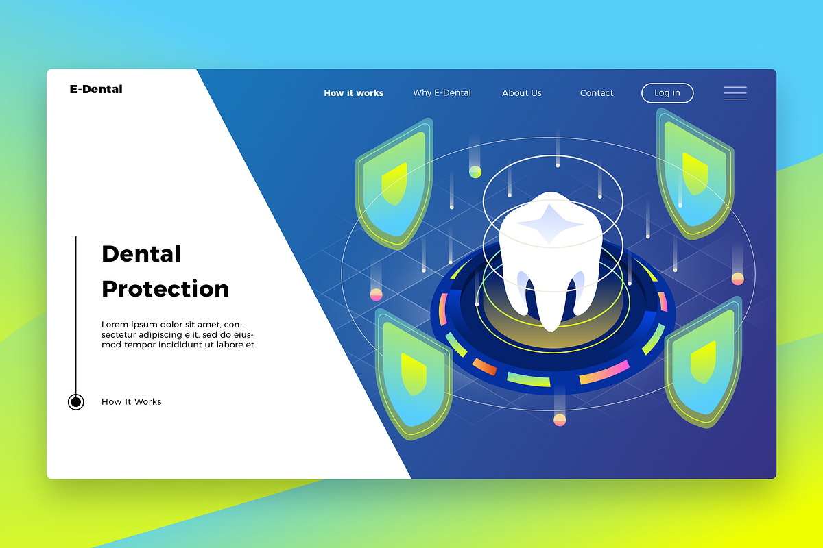 Dental Protec - Banner& Landing page in Web Elements - product preview 8